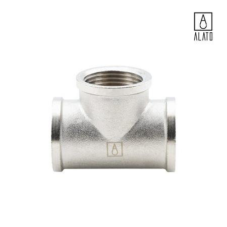 Тройник ВР-ВР-ВР, никелированный, 0111-2525, 1" 