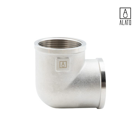 Угольник 90° ВР-ВР, никелированный, 0106-4040, 1 1/2"