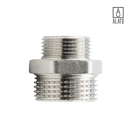 Ниппель переходной НР-НР, никелированный 0104-2520, 1" х 3/4"